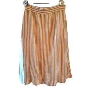 Madewell Striped Linen Skirt